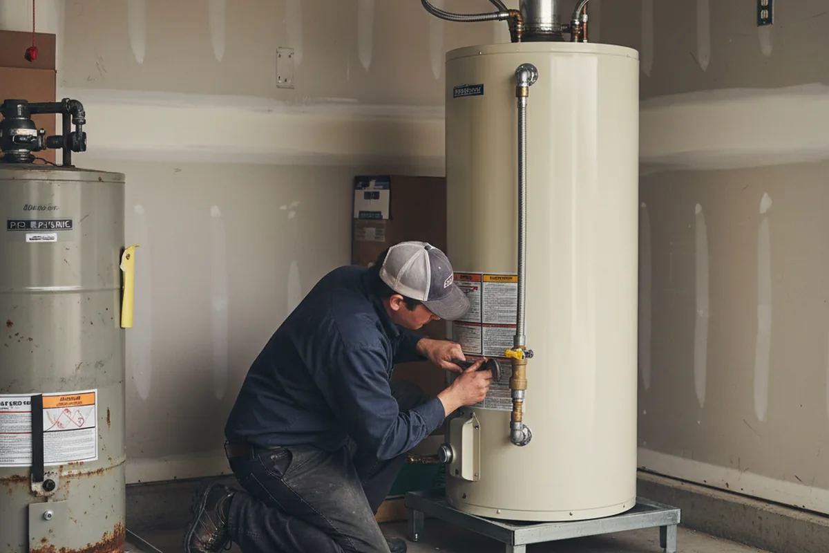Water heater and shutoff valve replacement in Manchester